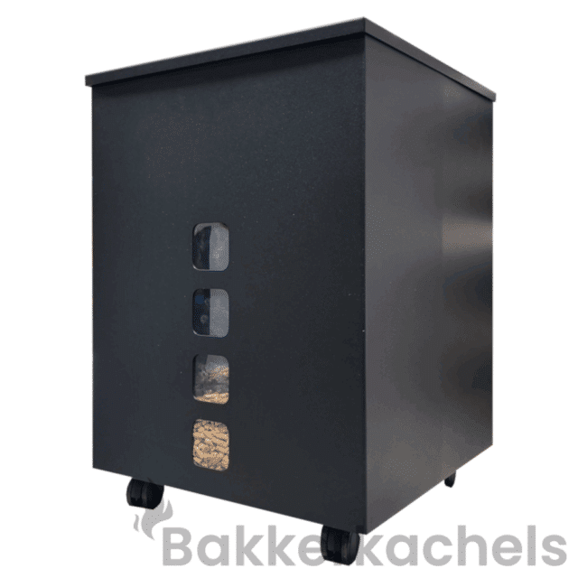 Pelletbak 40 kg met pelletschep vierkant